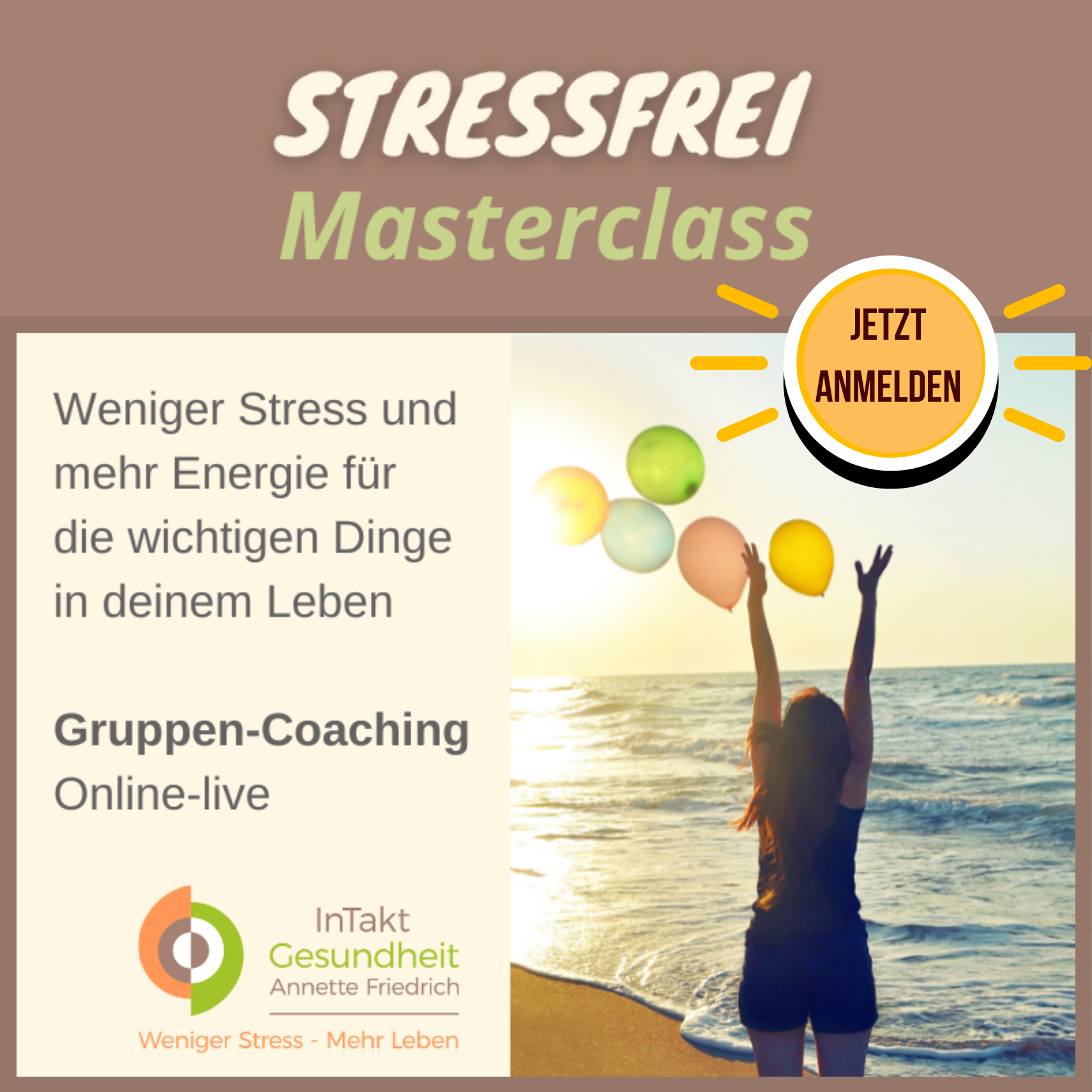 Grafik: Stressfrei Masterclass - Gruppencoaching